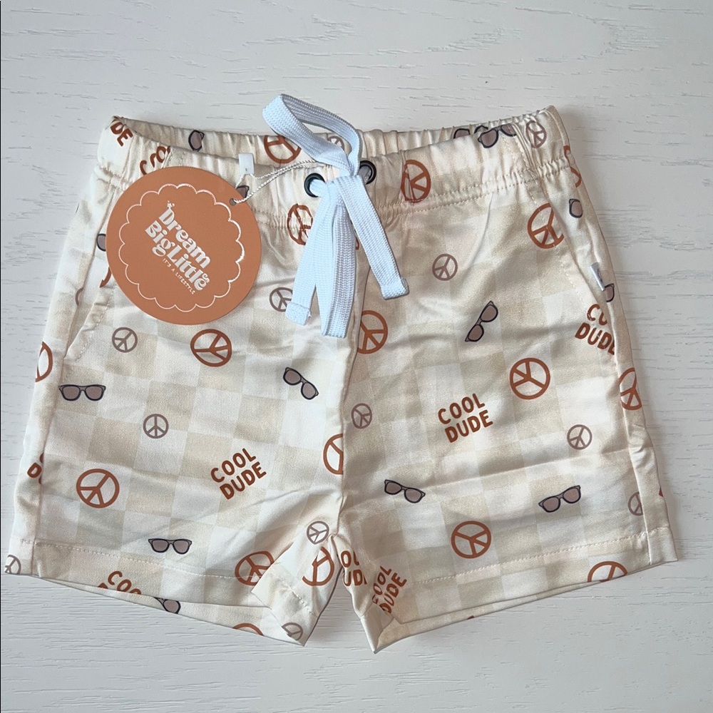 Dream Big Little Co Cool Dude Checkerboard Boys Swim Trunks 2T 3T 4T 5 6
